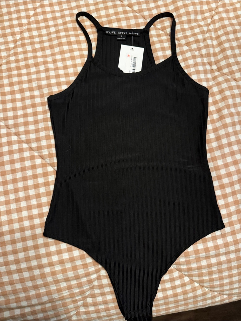HYFVE Black Ribbed One-Piece Bodysuit